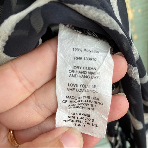 Show Me Your Mumu Zebra Print Tennessee Tassel Tunic XS - Picture 7 of 9